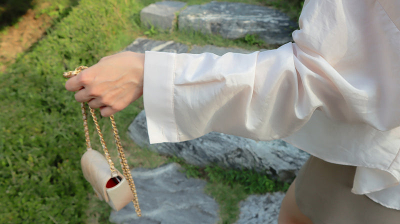 < M A D E > Velair Satin Blouse Jacket