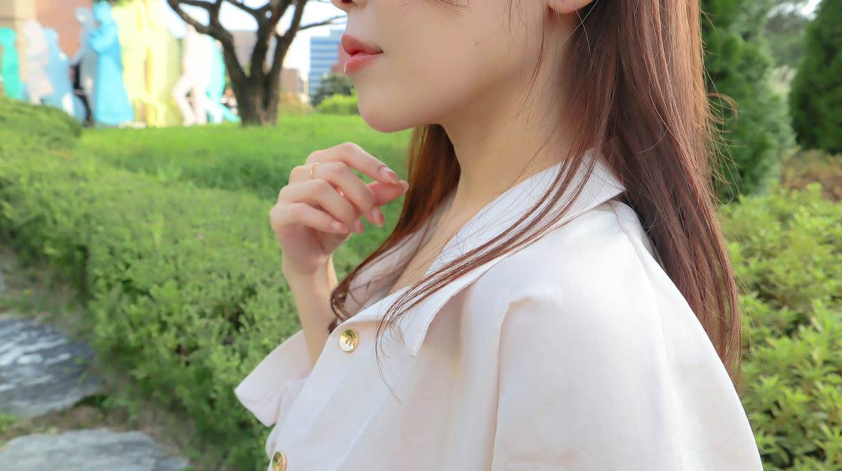 < M A D E > Velair Satin Blouse Jacket