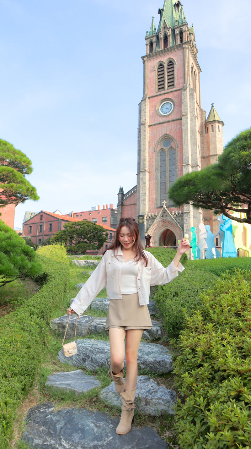 < M A D E > Velair Satin Blouse Jacket