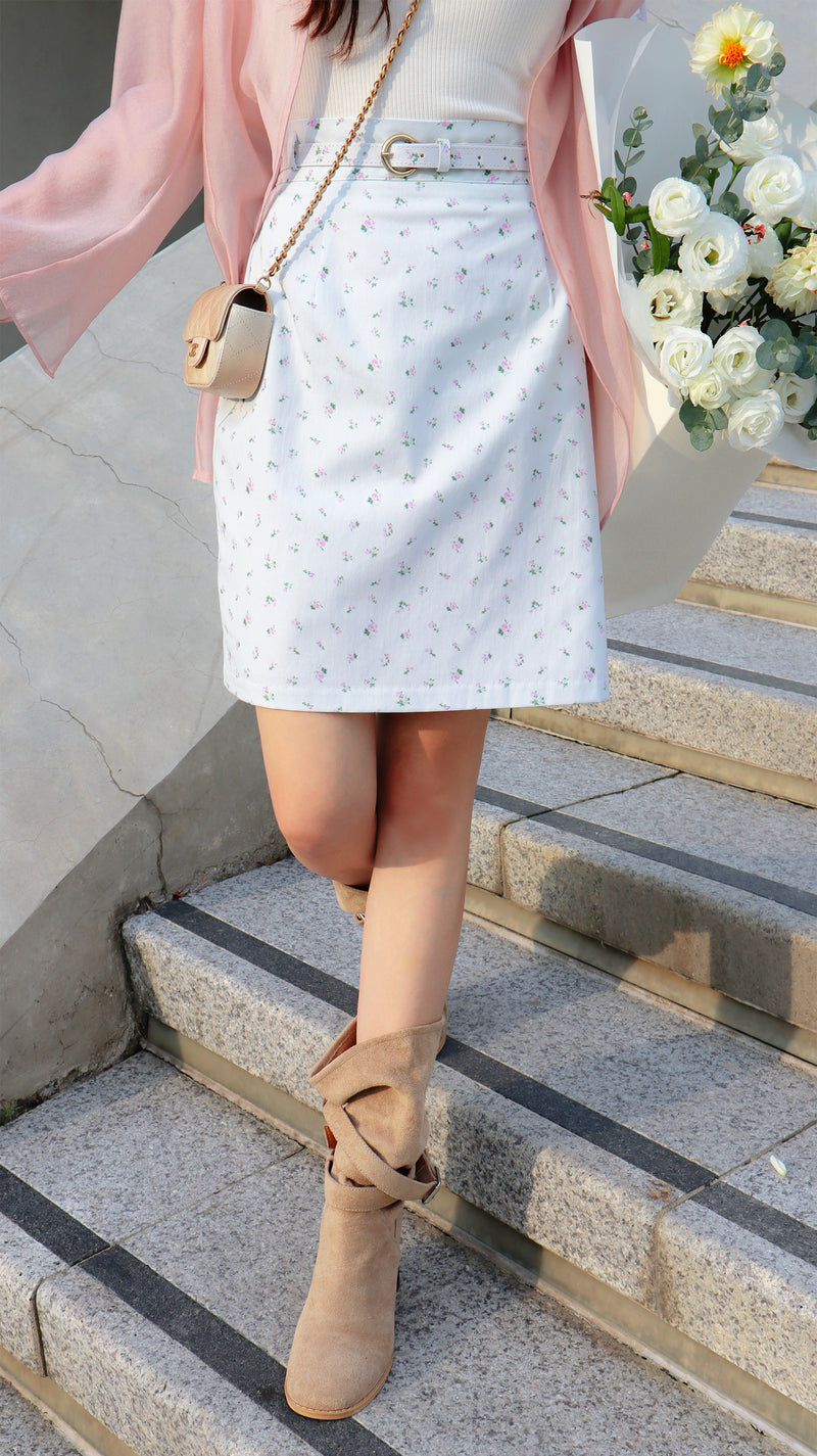 < M A D E > Freesia Roses Pencil Skirt