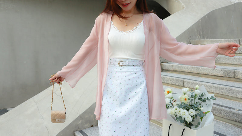 < M A D E > Freesia Roses Pencil Skirt