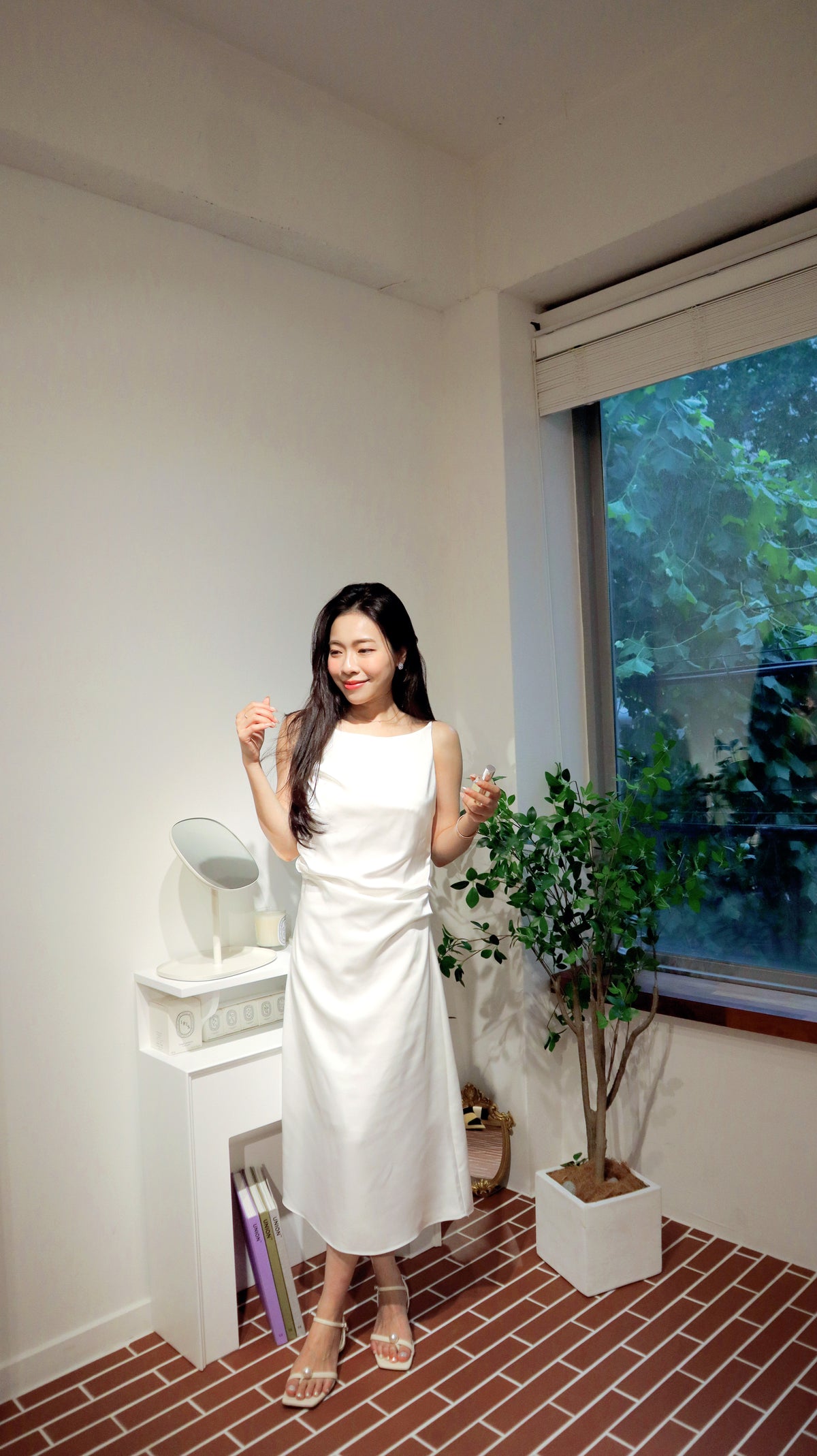 satin dress frock