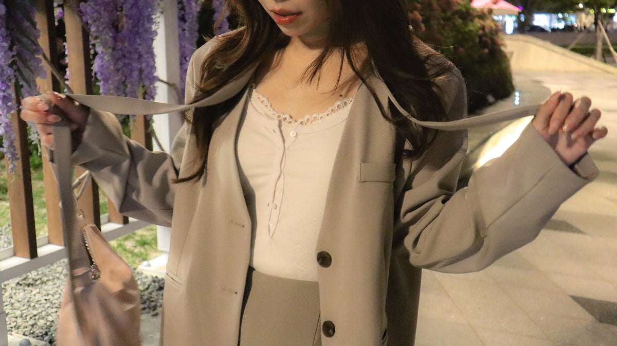 The Taupe Soft Oversized Blazer