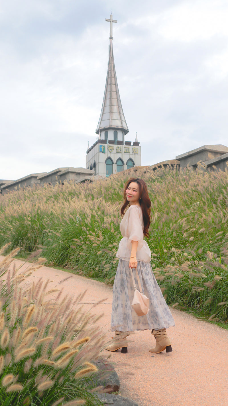 < M A D E > Breezing Organza Sheer Blouse