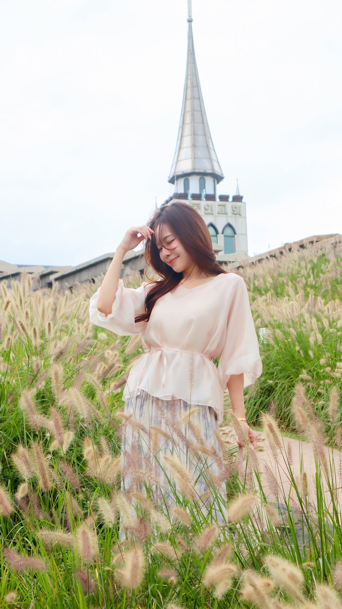 < M A D E > Breezing Organza Sheer Blouse