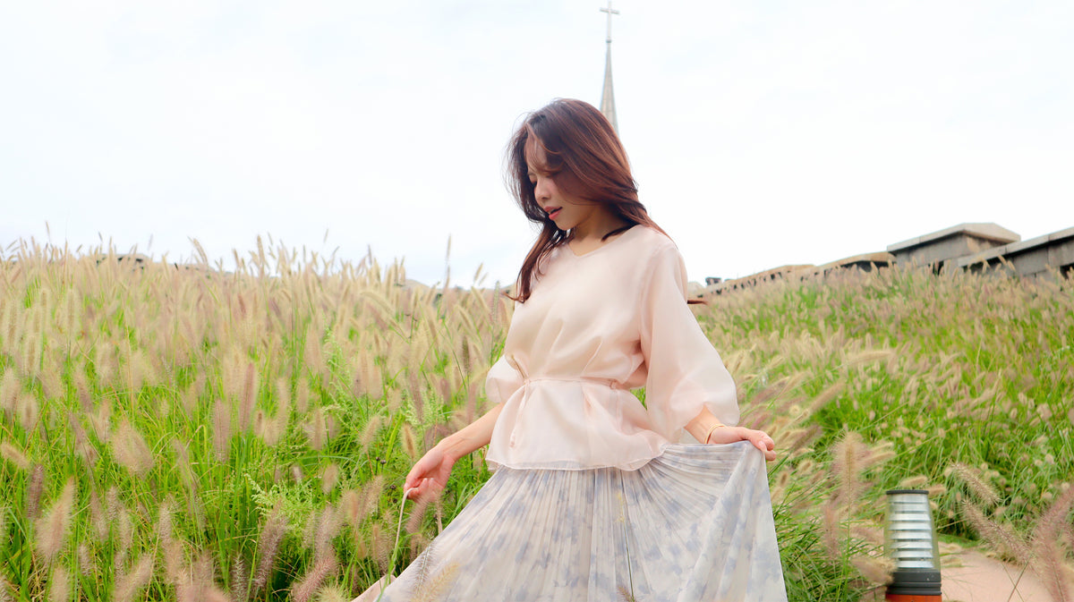 < M A D E > Breezing Organza Sheer Blouse
