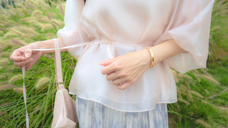 < M A D E > Breezing Organza Sheer Blouse
