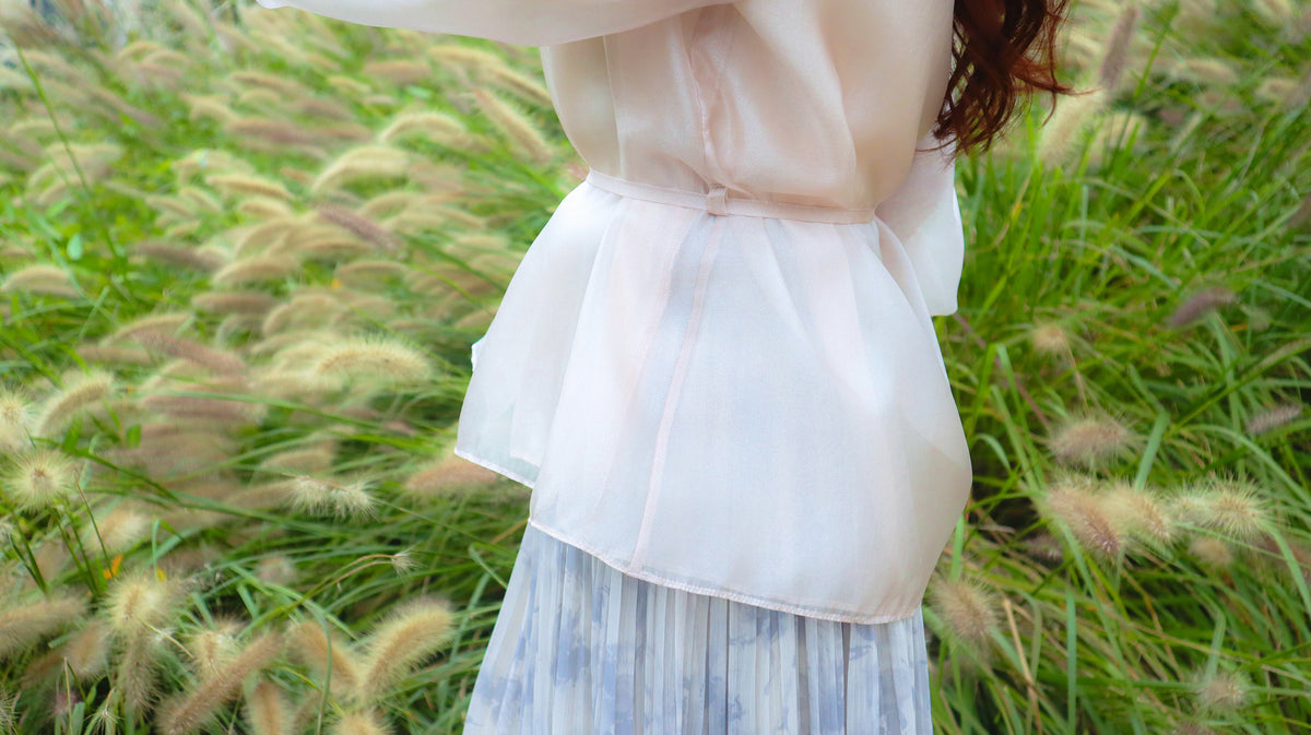 < M A D E > Breezing Organza Sheer Blouse
