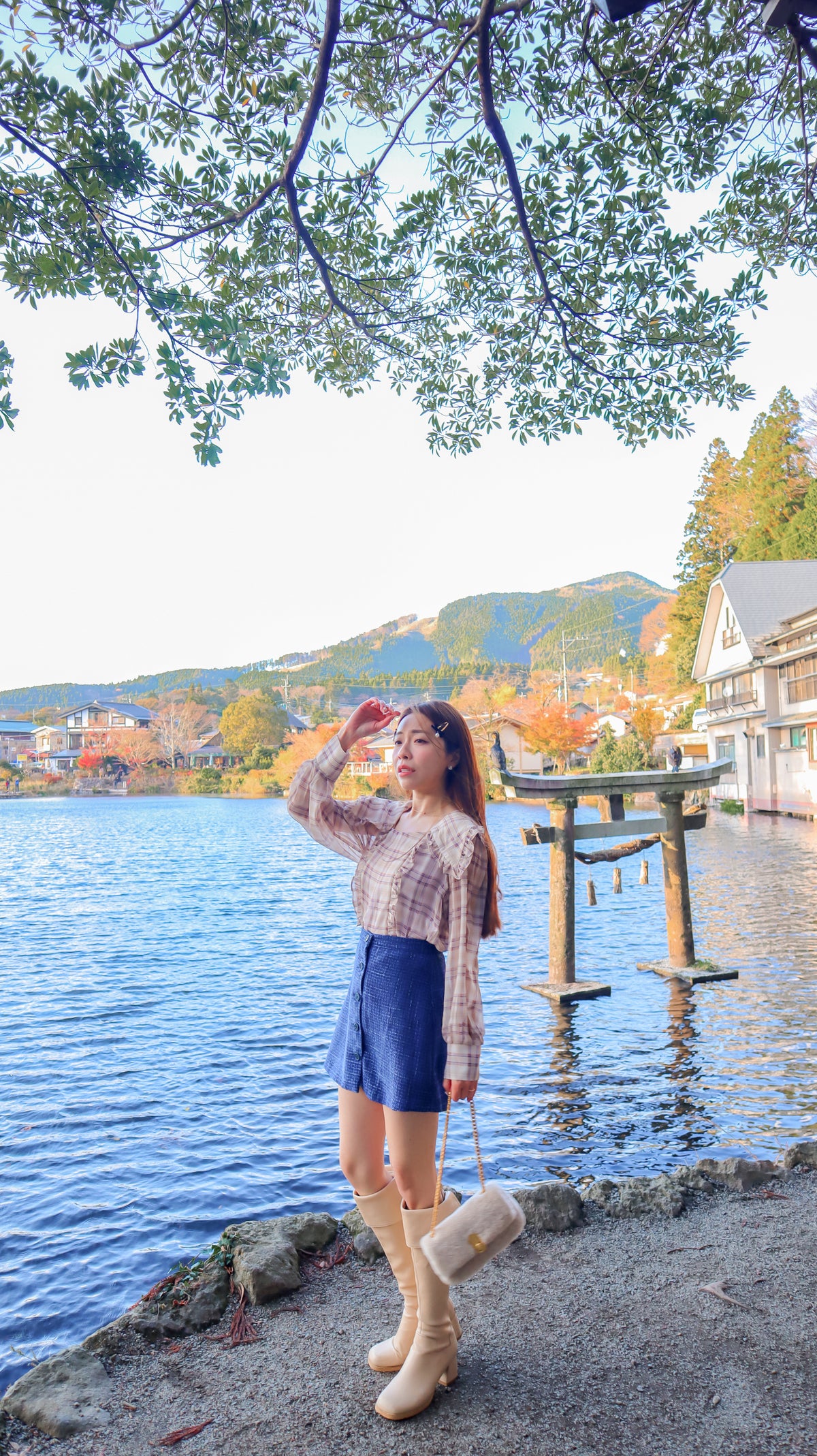 Indigo Button Up Mini Skirt