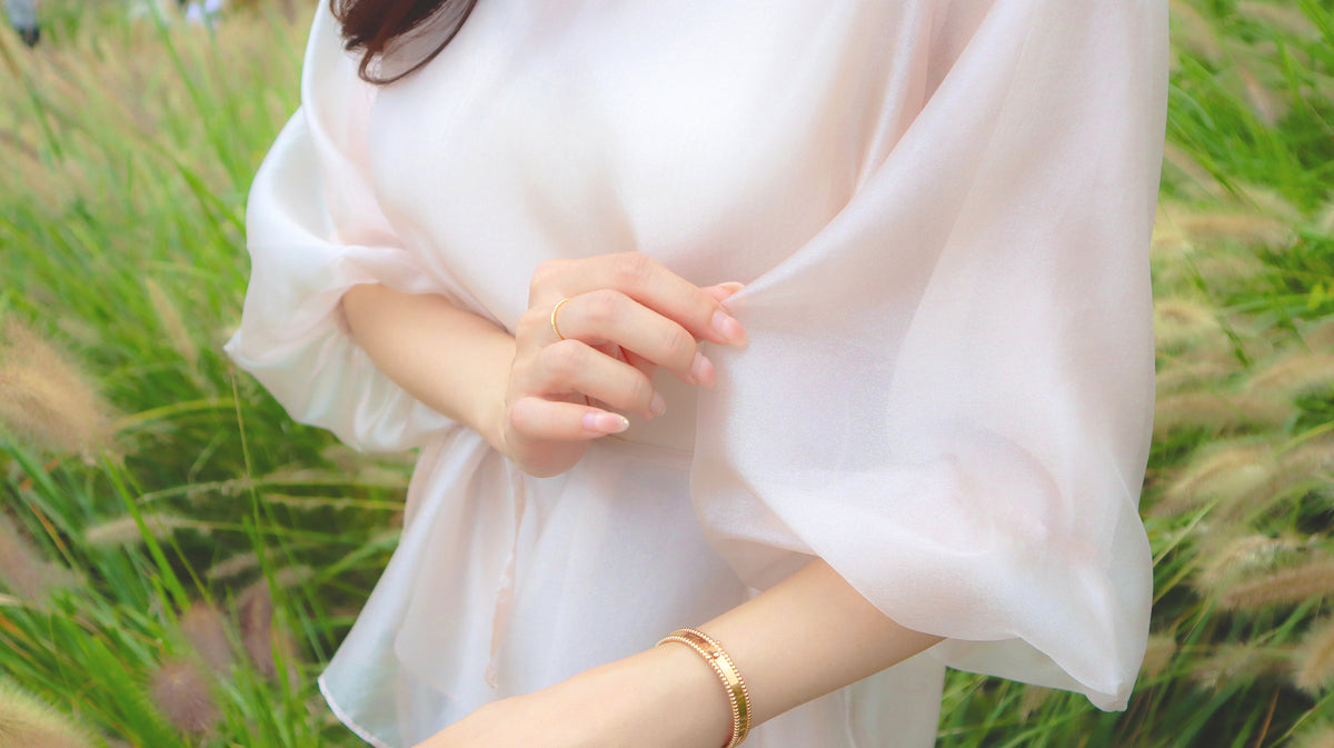 < M A D E > Breezing Organza Sheer Blouse