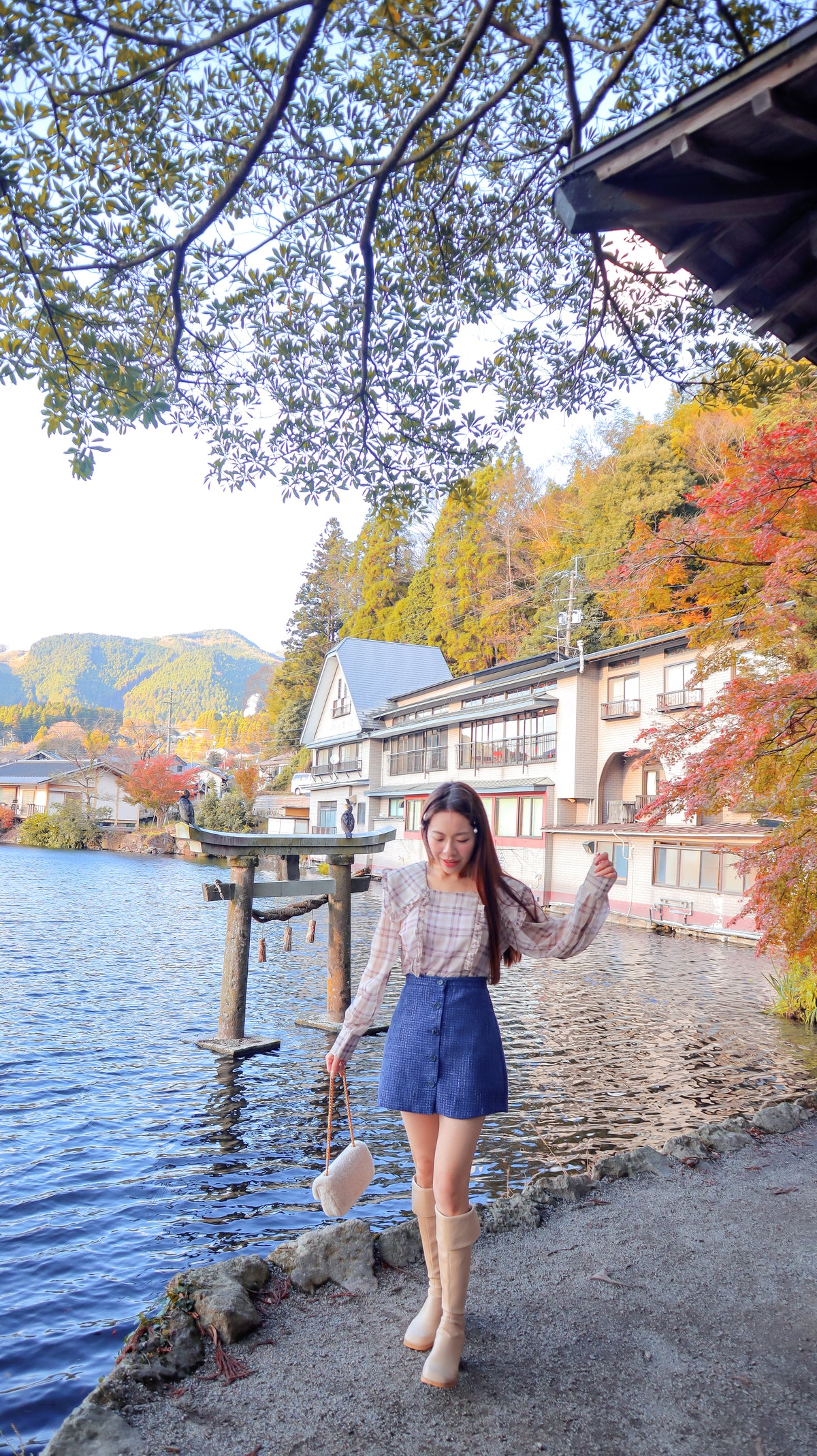 Indigo Button Up Mini Skirt