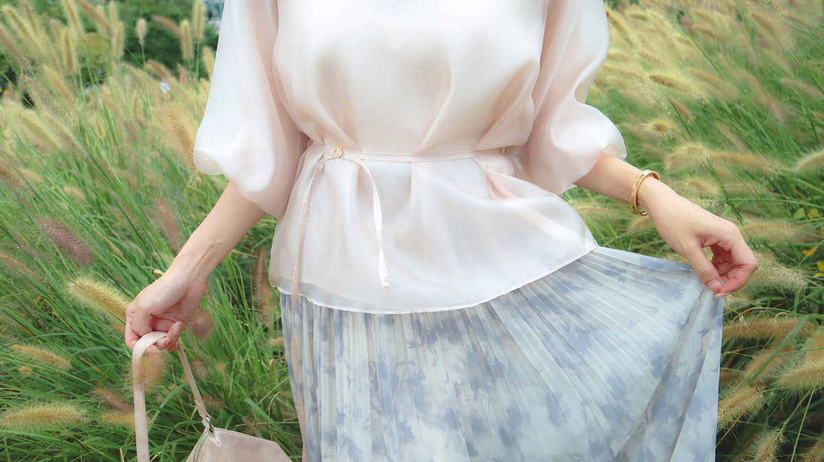 < M A D E > Breezing Organza Sheer Blouse