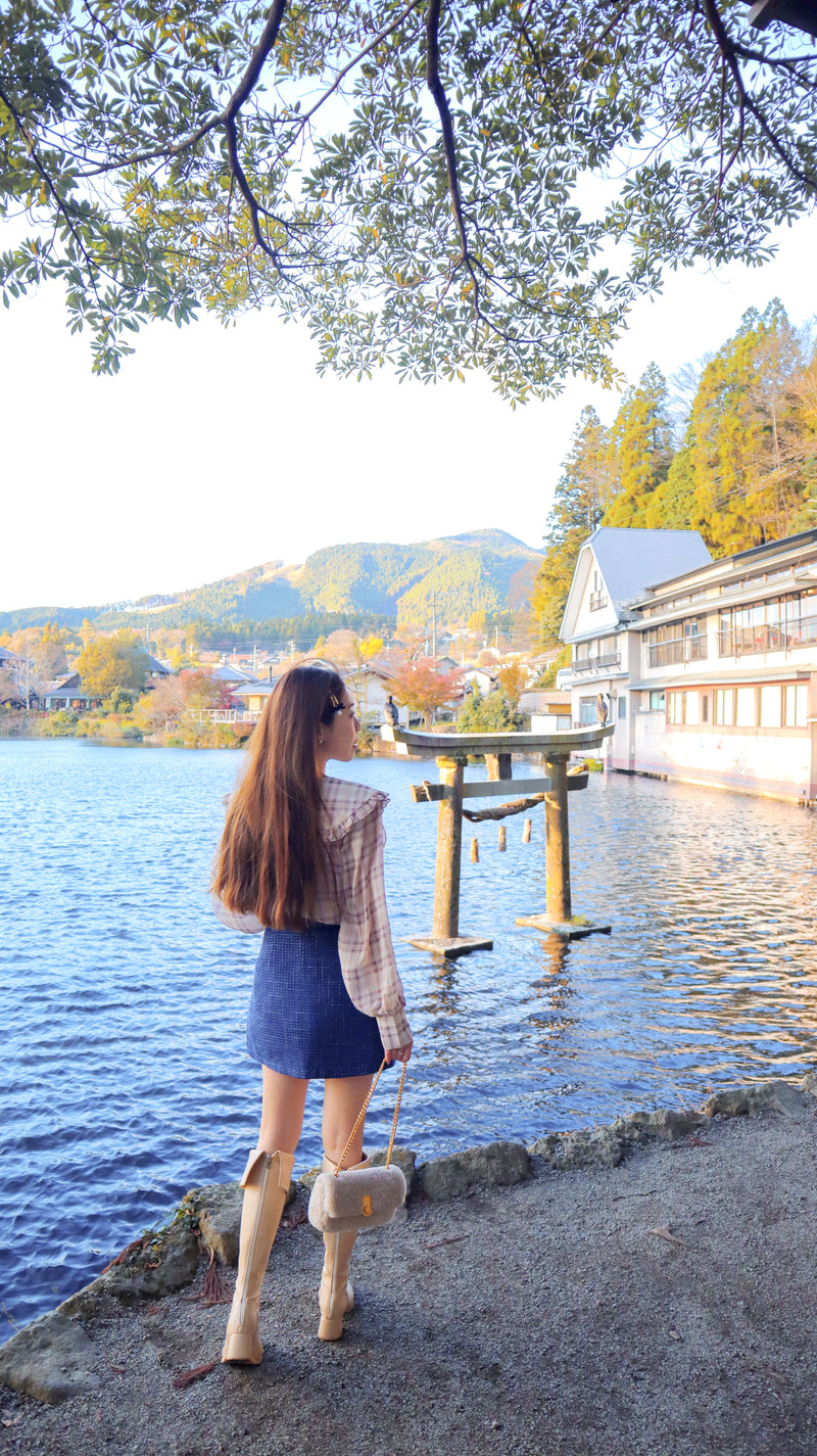 Indigo Button Up Mini Skirt