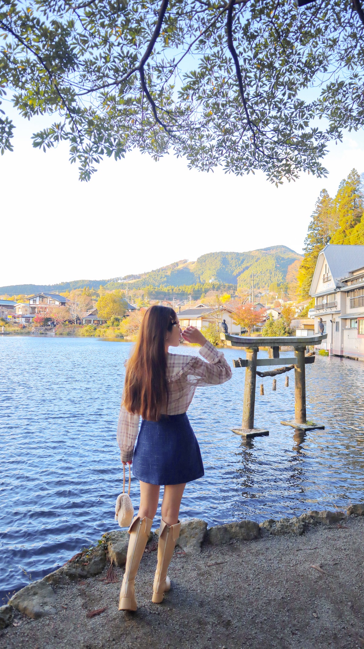 Indigo Button Up Mini Skirt