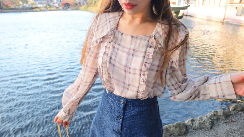 The Dawn Checked Blouse