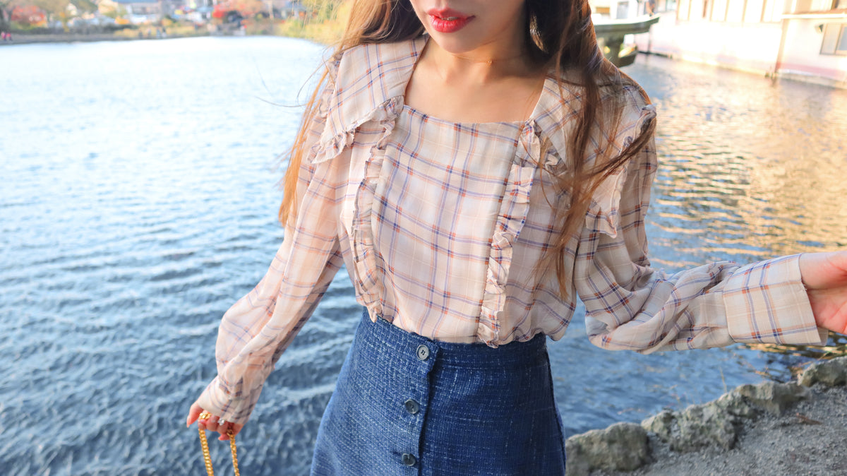 Indigo Button Up Mini Skirt