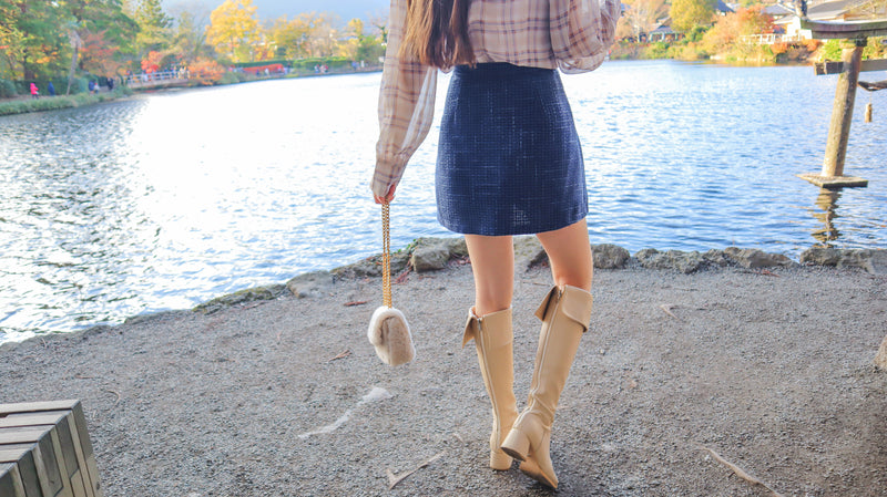 Indigo Button Up Mini Skirt