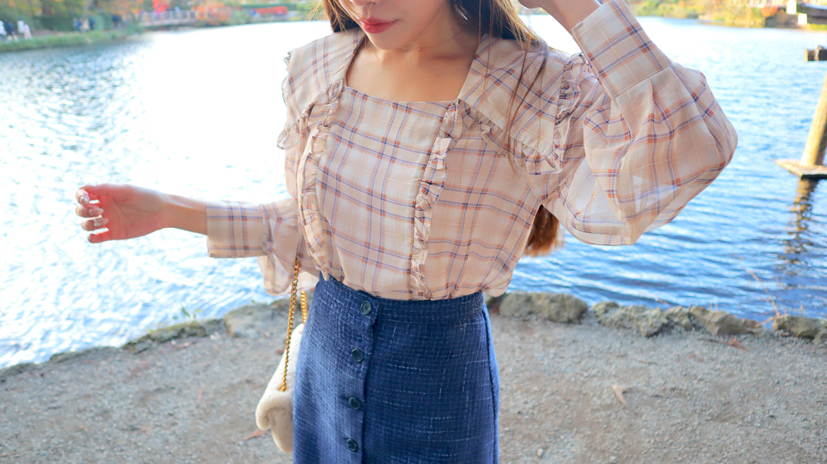 Indigo Button Up Mini Skirt