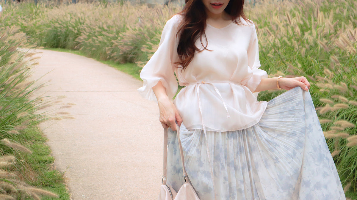 < M A D E > Breezing Organza Sheer Blouse