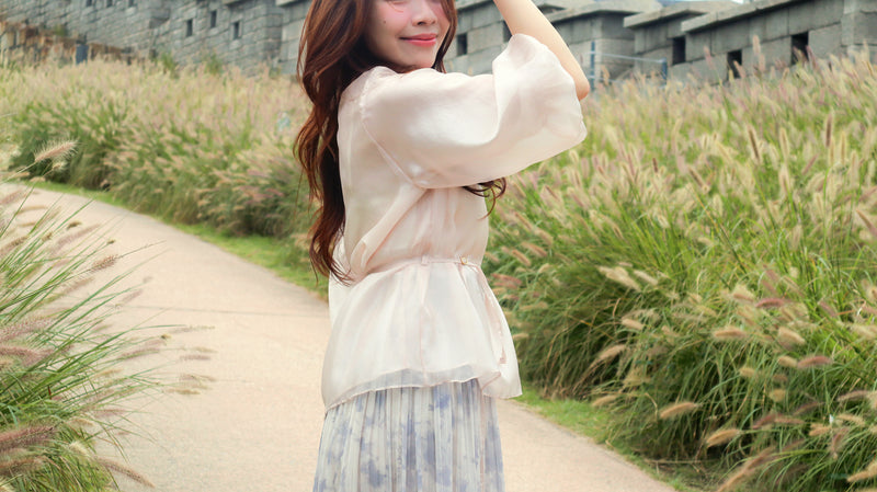 < M A D E > Breezing Organza Sheer Blouse