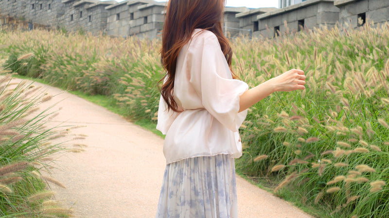 < M A D E > Breezing Organza Sheer Blouse