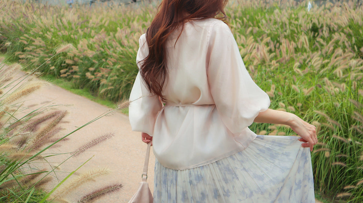 < M A D E > Breezing Organza Sheer Blouse