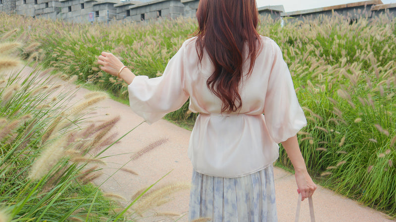 < M A D E > Breezing Organza Sheer Blouse