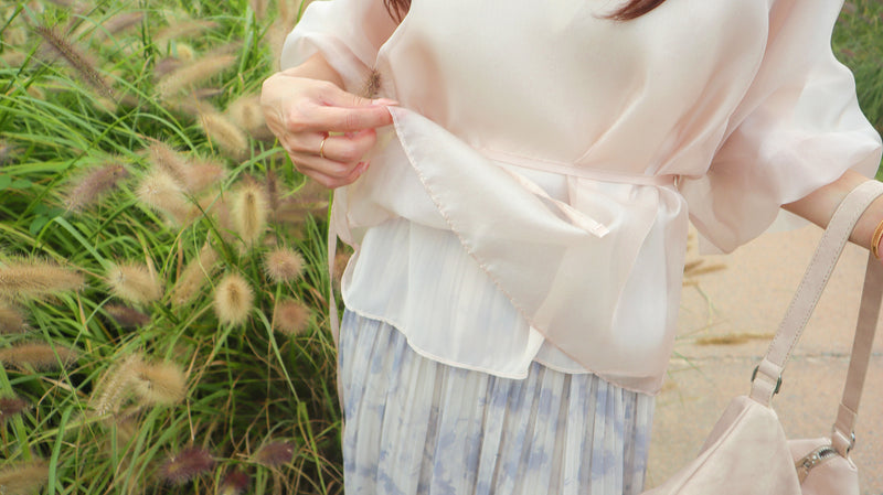 < M A D E > Breezing Organza Sheer Blouse
