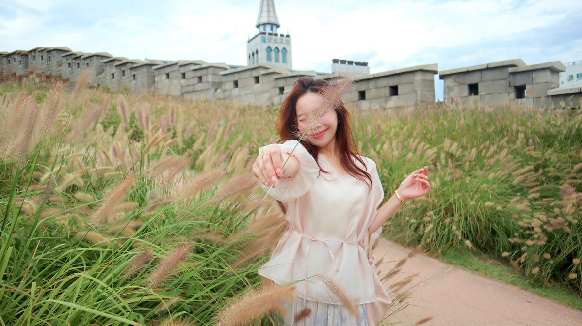 < M A D E > Breezing Organza Sheer Blouse