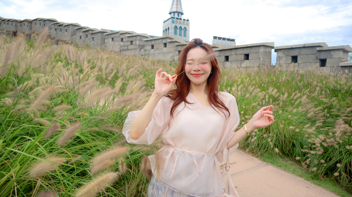 < M A D E > Breezing Organza Sheer Blouse