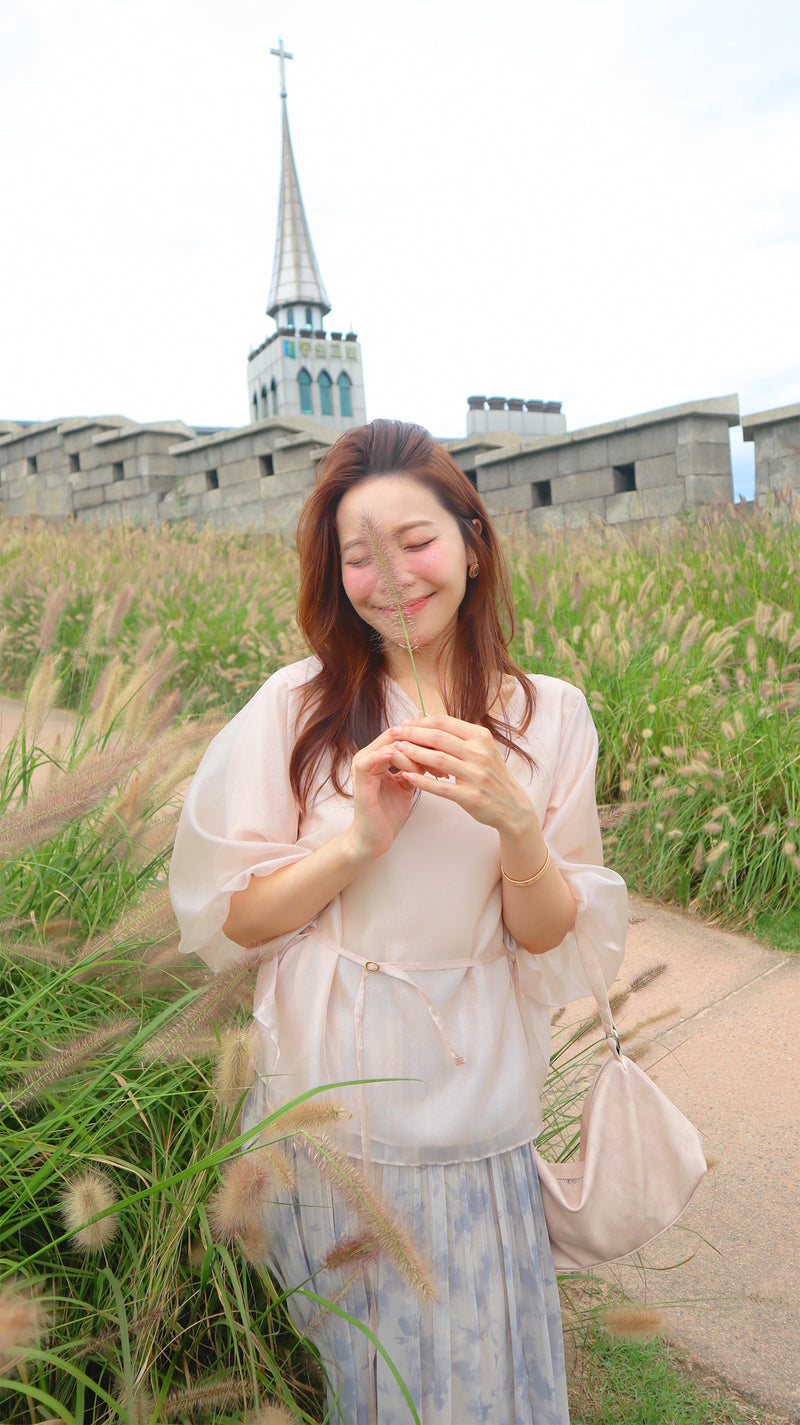 < M A D E > Breezing Organza Sheer Blouse