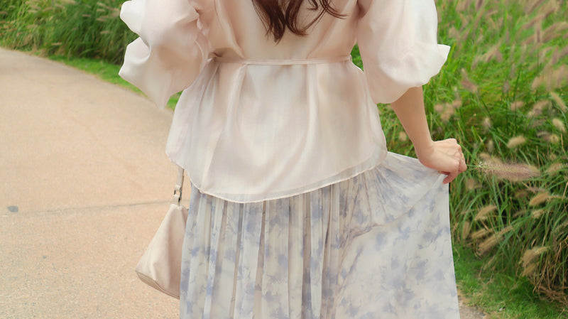 < M A D E > Breezing Organza Sheer Blouse
