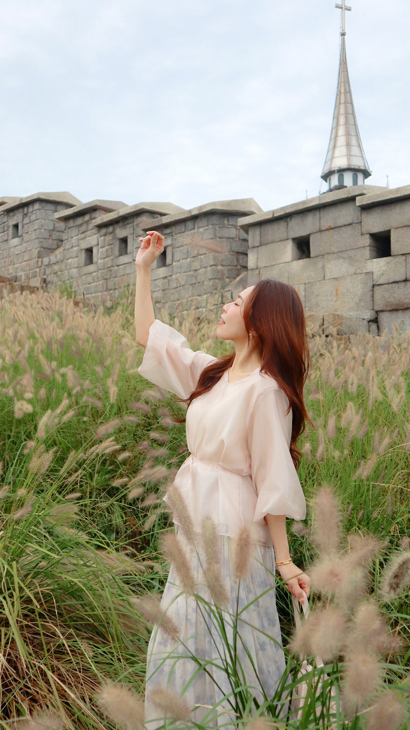 < M A D E > Breezing Organza Sheer Blouse