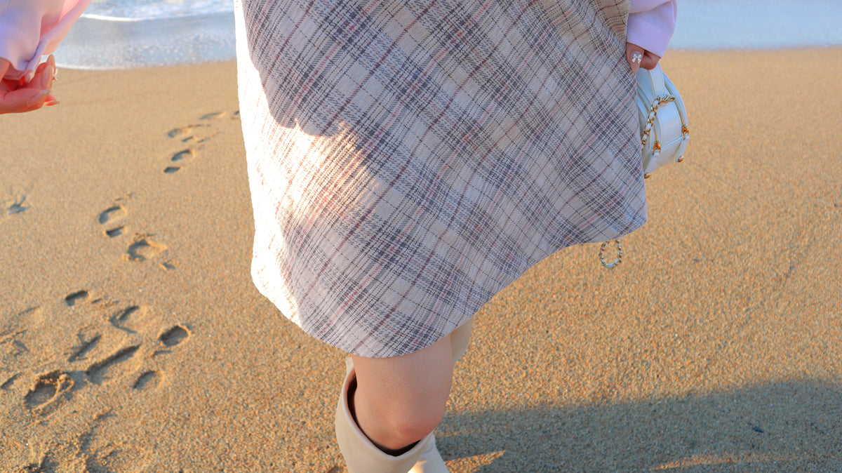 Toasty Warm Checked Skirt