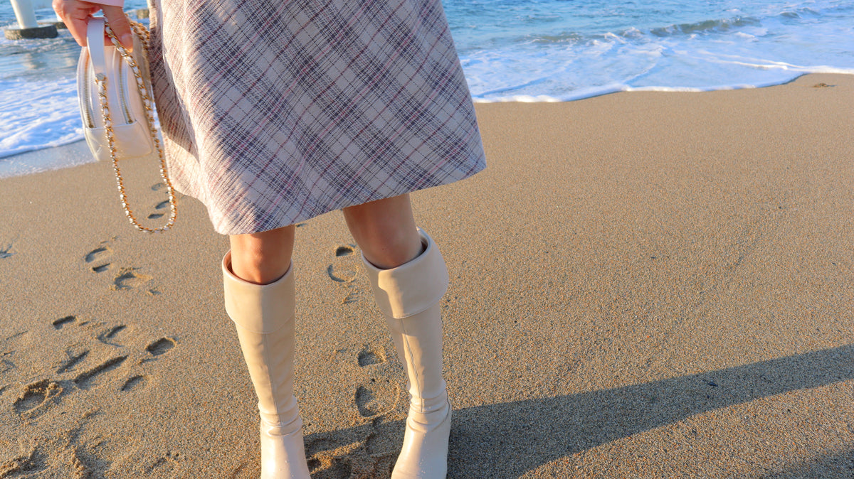 Toasty Warm Checked Skirt