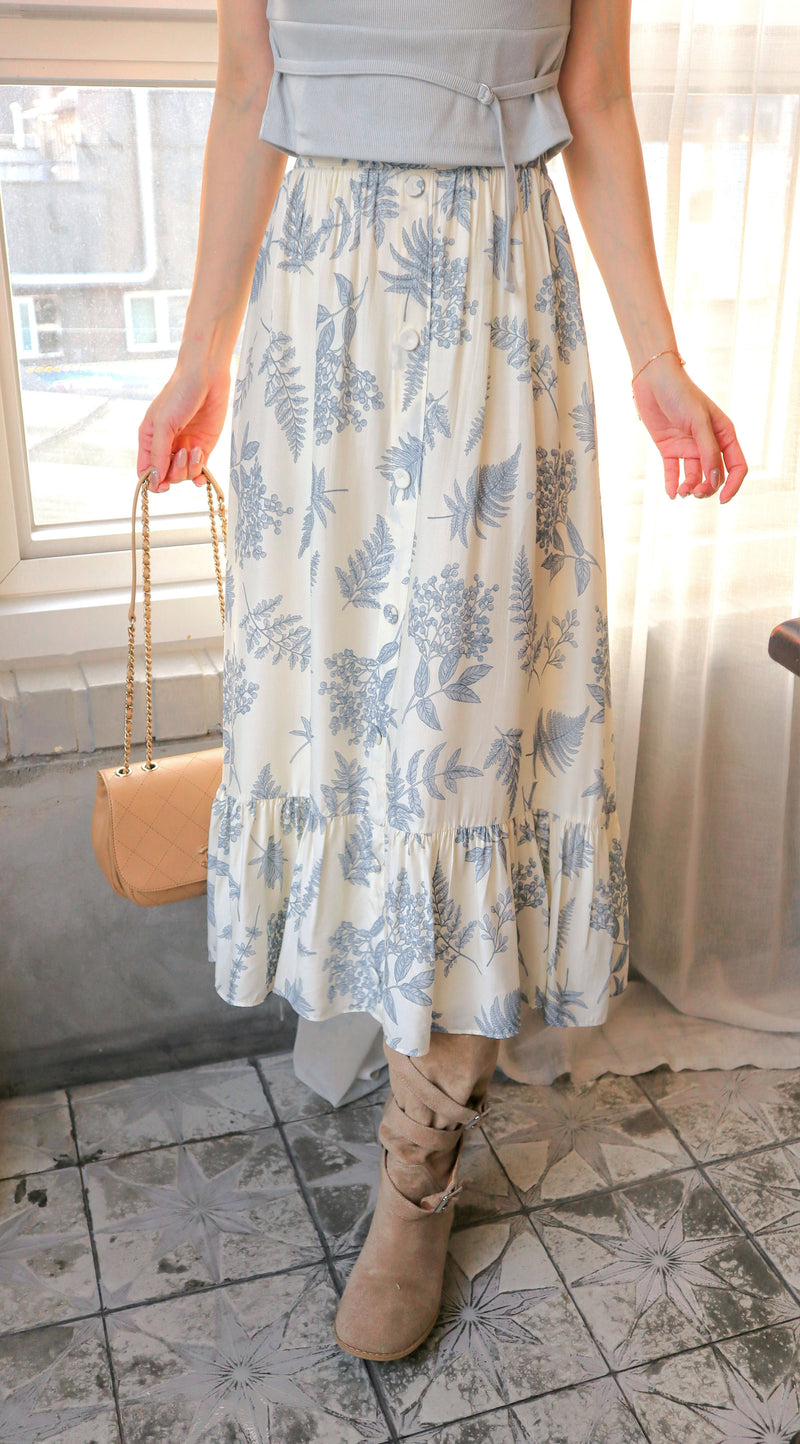 < M A D E > Botanica Sketch Long Skirt