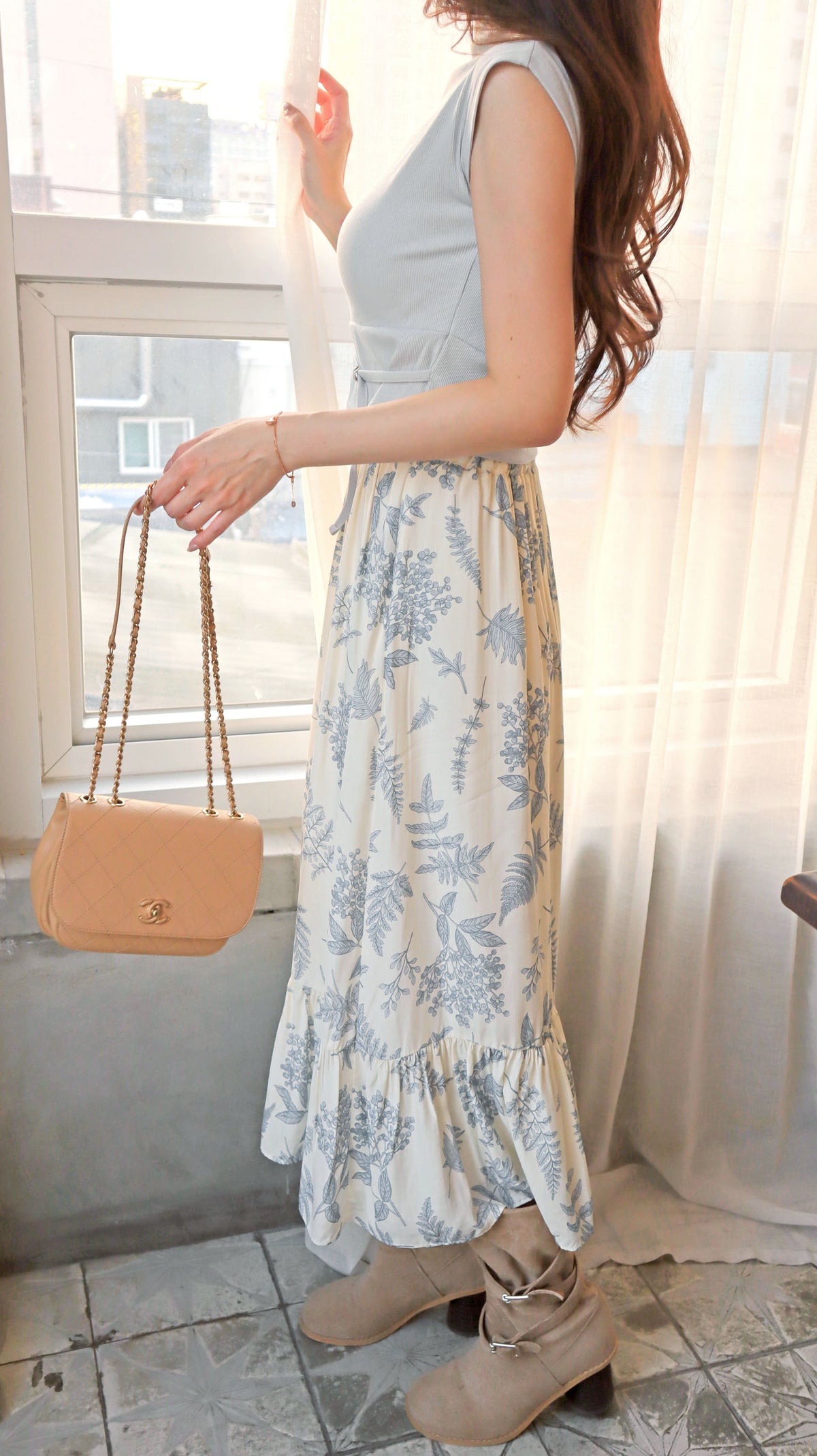 < M A D E > Botanica Sketch Long Skirt