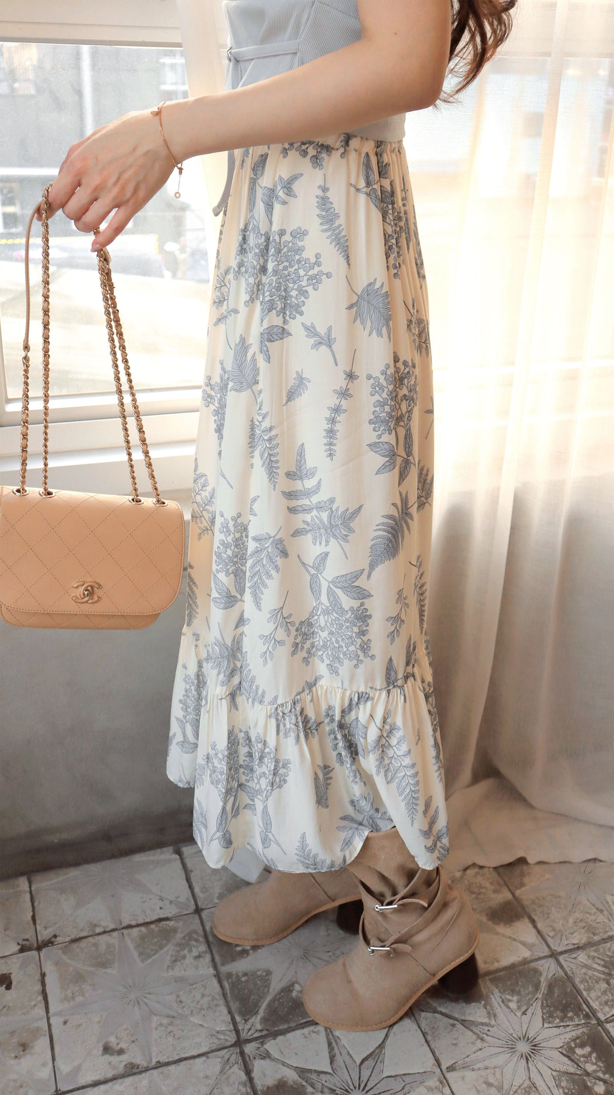 < M A D E > Botanica Sketch Long Skirt