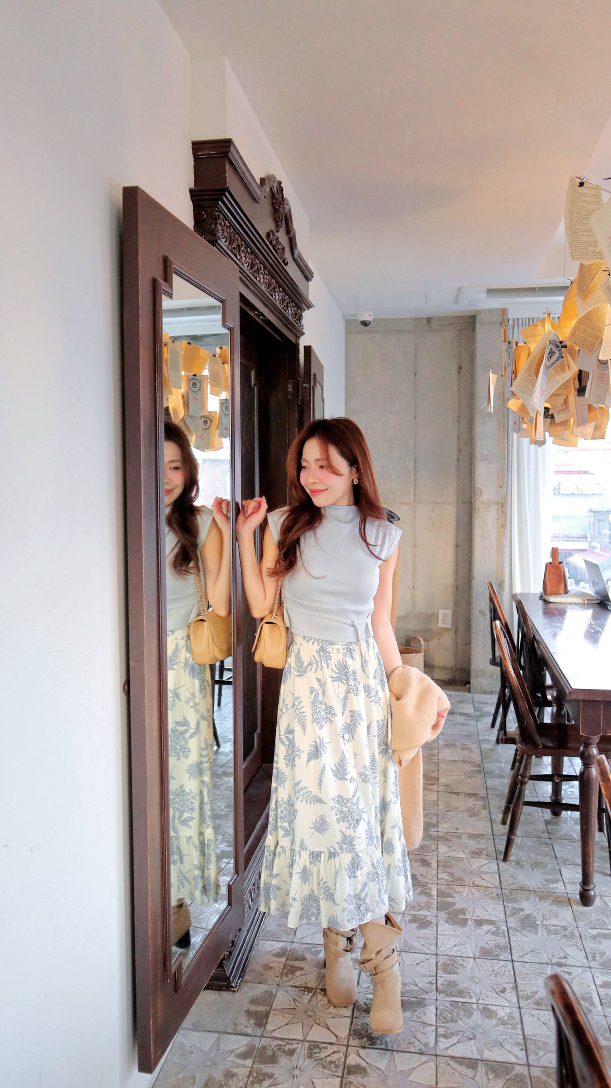 < M A D E > Botanica Sketch Long Skirt