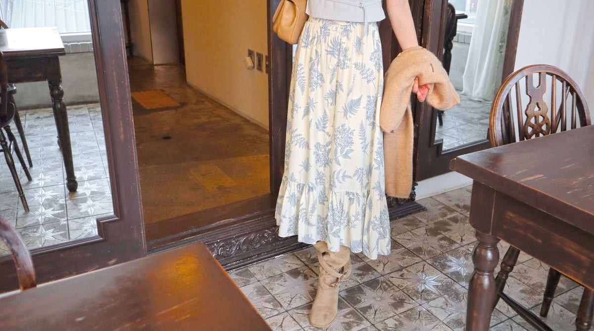 < M A D E > Botanica Sketch Long Skirt