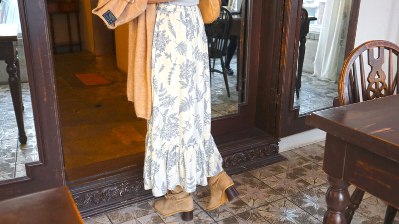 < M A D E > Botanica Sketch Long Skirt