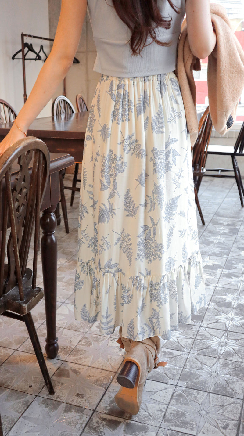 < M A D E > Botanica Sketch Long Skirt