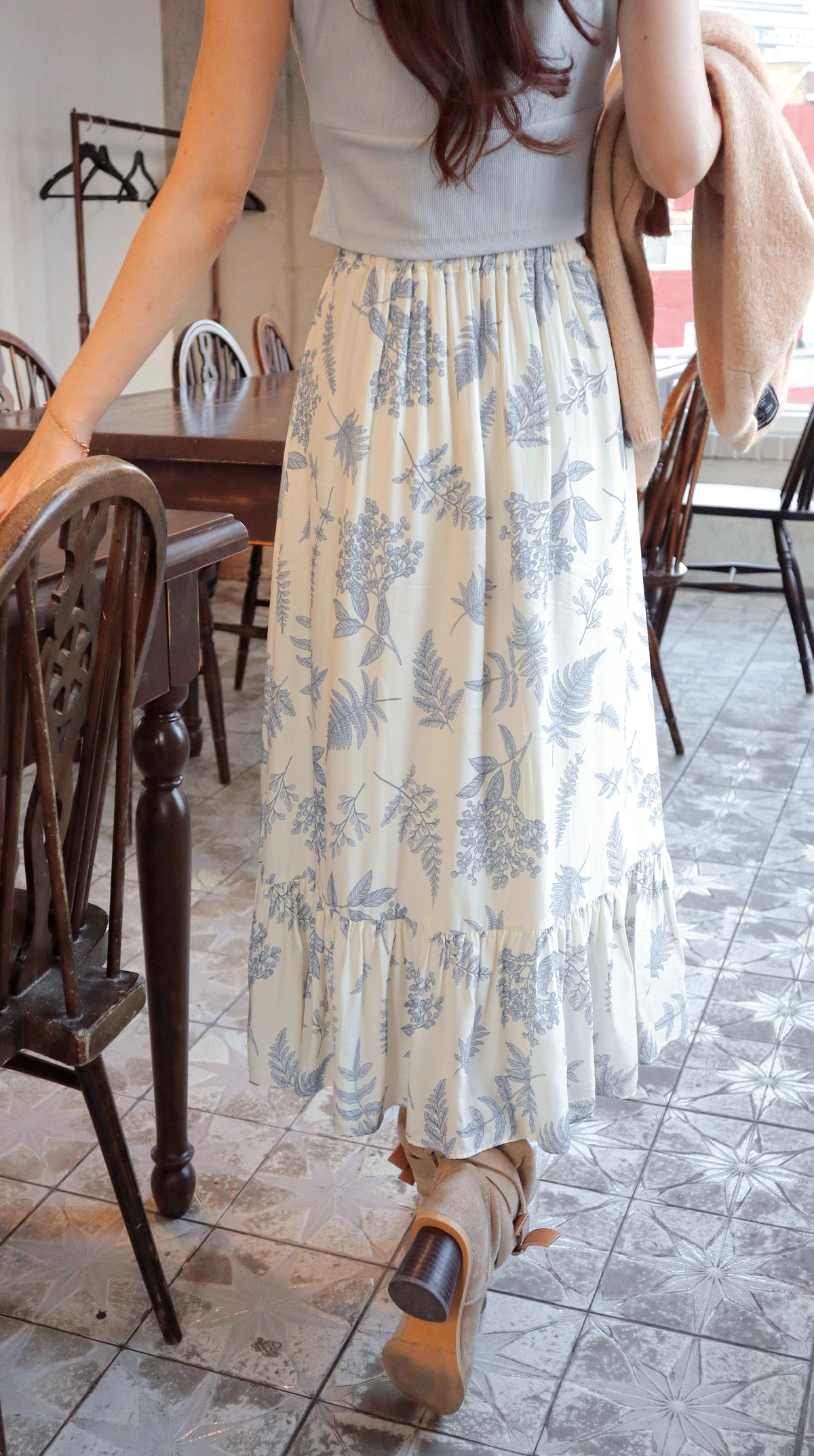 < M A D E > Botanica Sketch Long Skirt