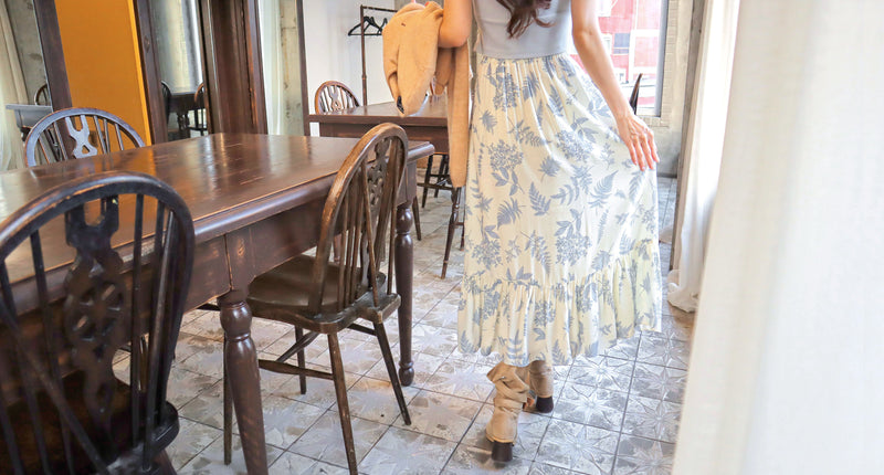 < M A D E > Botanica Sketch Long Skirt