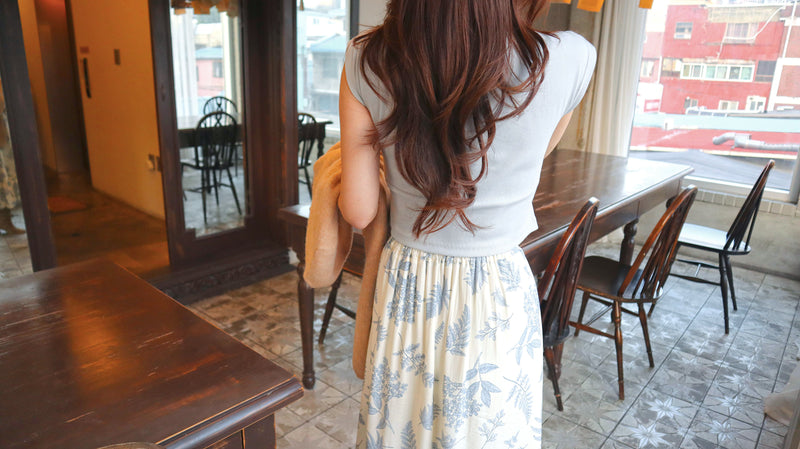 < M A D E > Botanica Sketch Long Skirt