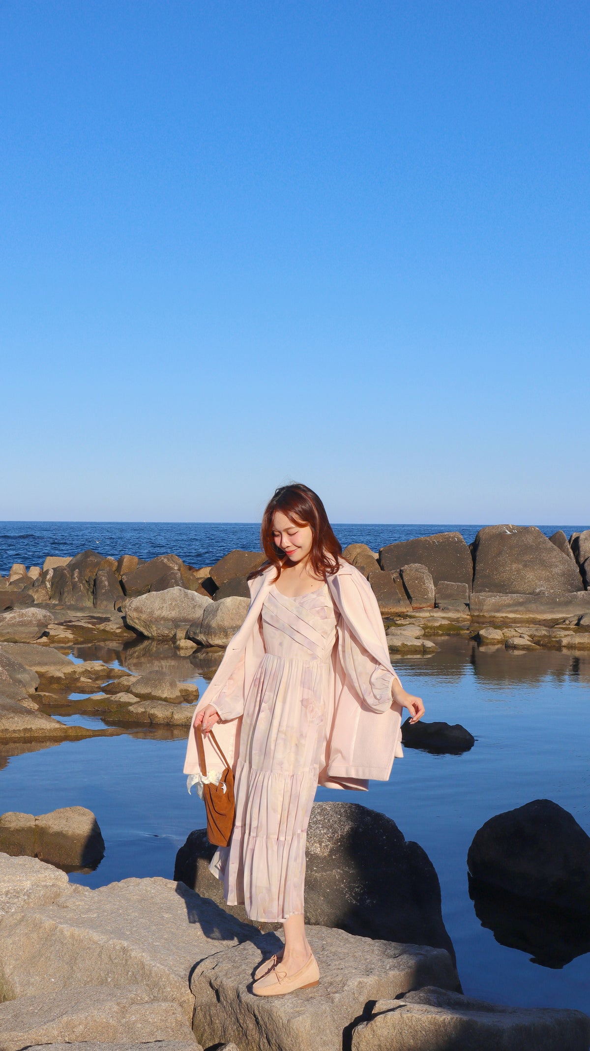 < M A D E > Sugar Blush Woollen Midi Coat