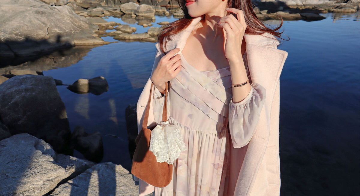 < M A D E > Sugar Blush Woollen Midi Coat