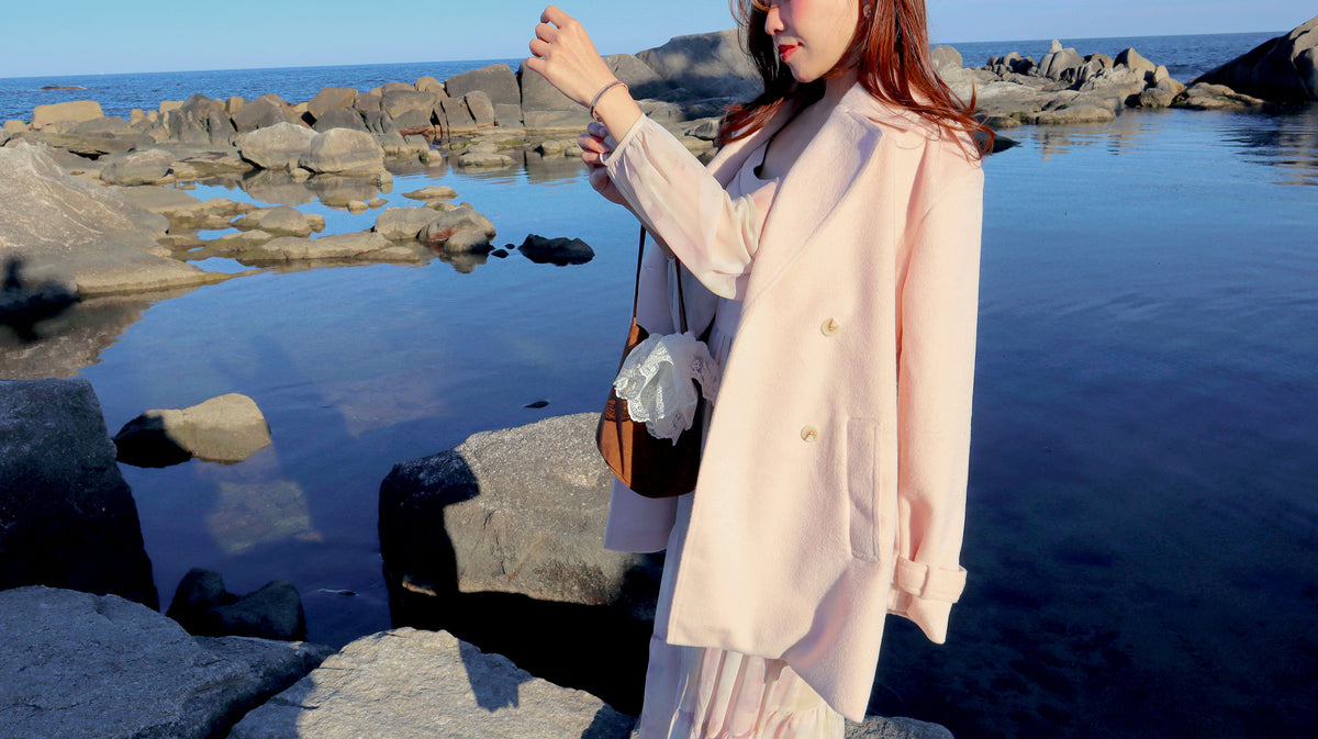 < M A D E > Sugar Blush Woollen Midi Coat