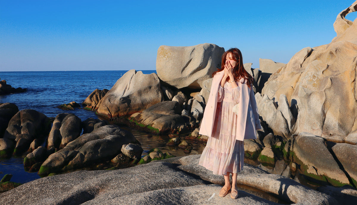 < M A D E > Sugar Blush Woollen Midi Coat