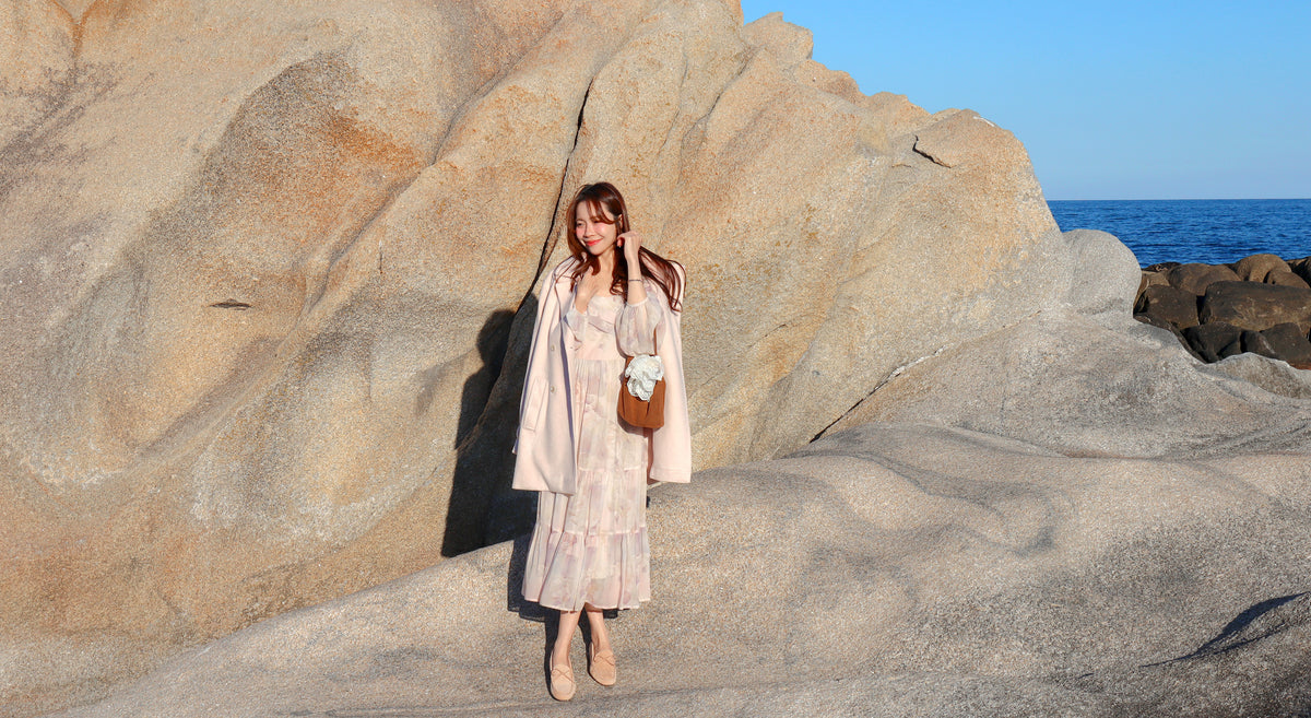 < M A D E > Sugar Blush Woollen Midi Coat